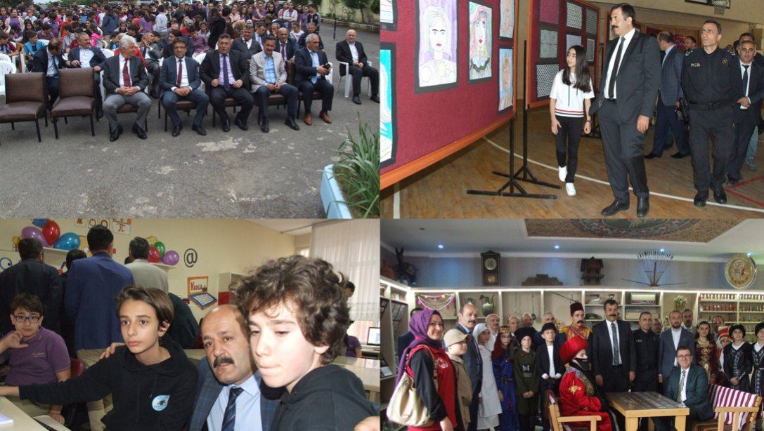 Atatürk Ortaokulunun Hazırladığı,  Göz Kamaştıran Etkinliklerin Açılışı Yapıldı.